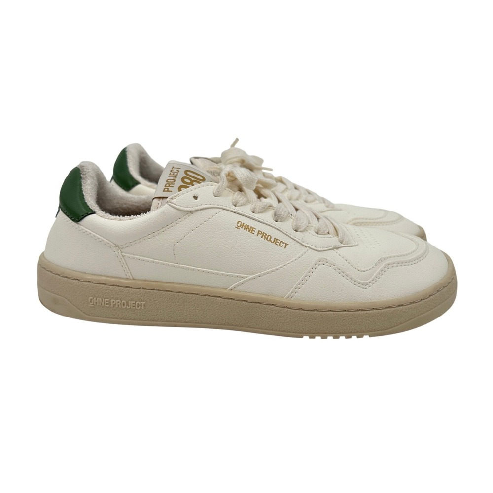 Ohne Project 080 Barefoot Sneakers Mens 40 White Green Vegan Plant Based Shoes